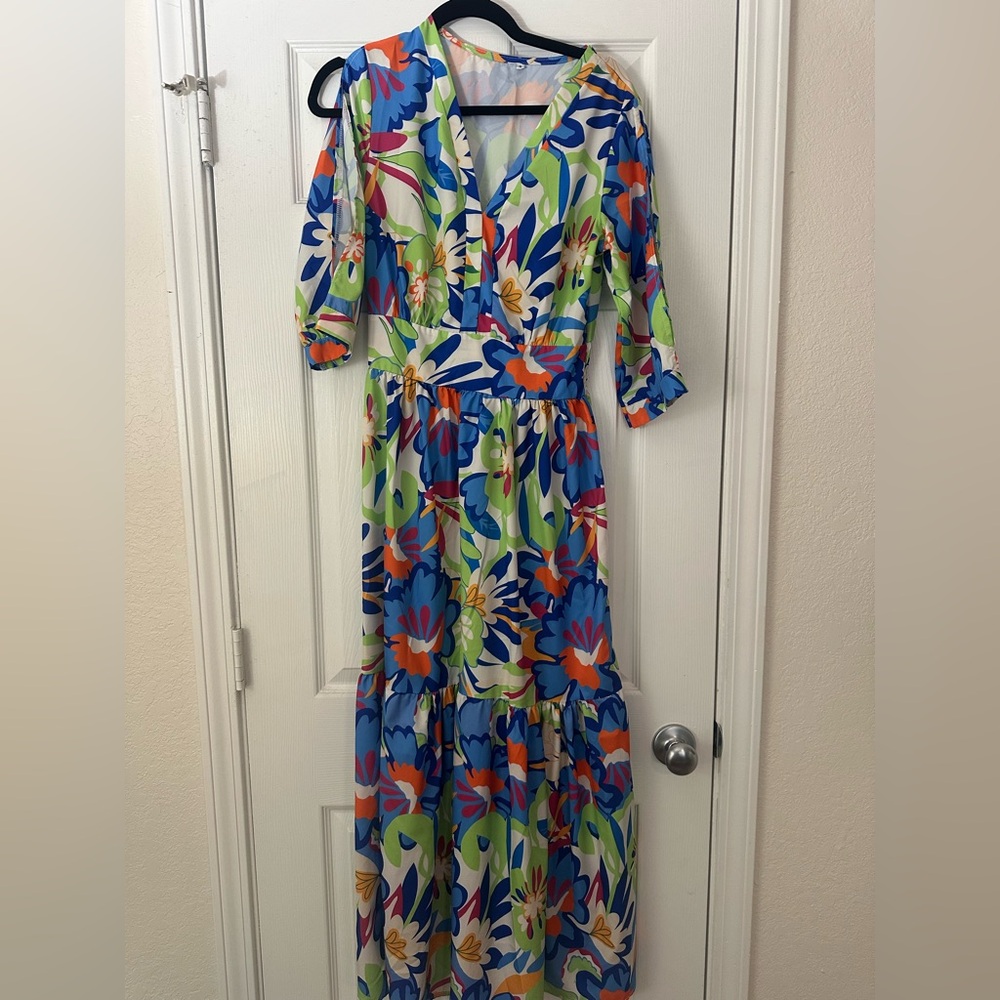 Floral Multicolor Maxi Dress